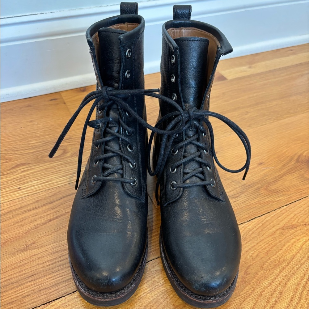 Frye Veronica Flex Black Combat Boots